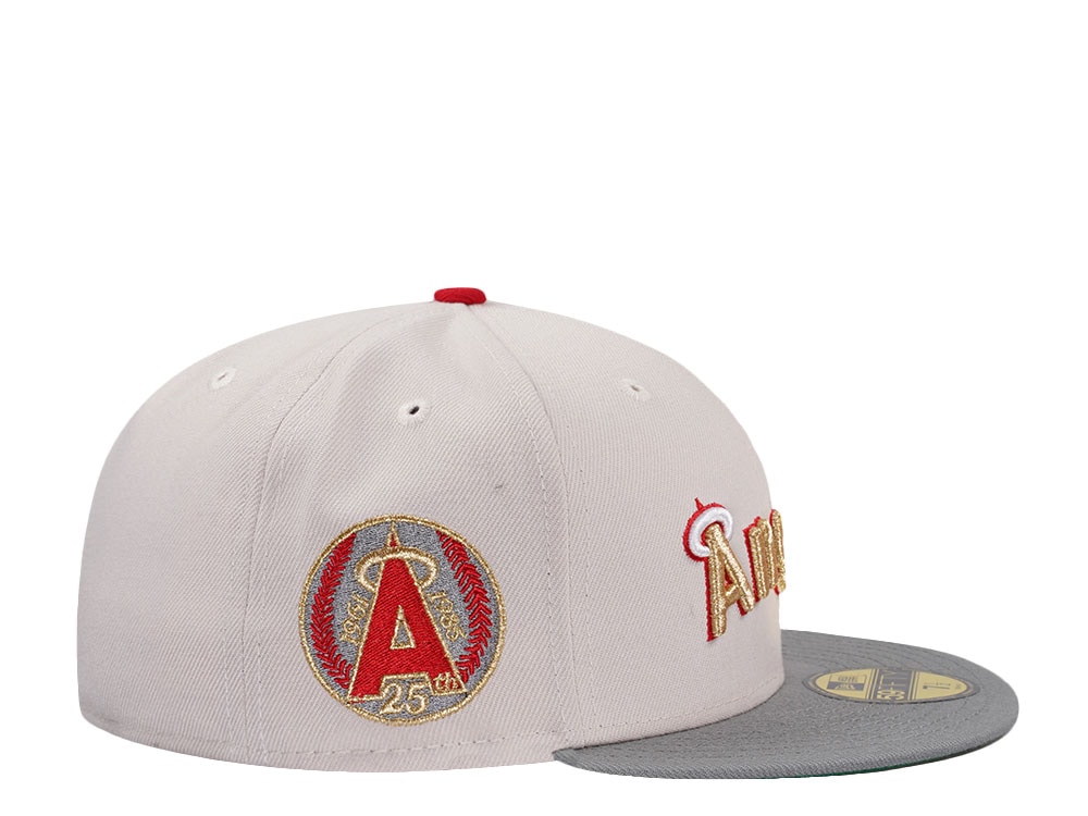New Era Anaheim Angels 25th Anniversary Stone Gold Two Tone Edition 59Fifty Fitted Casquette