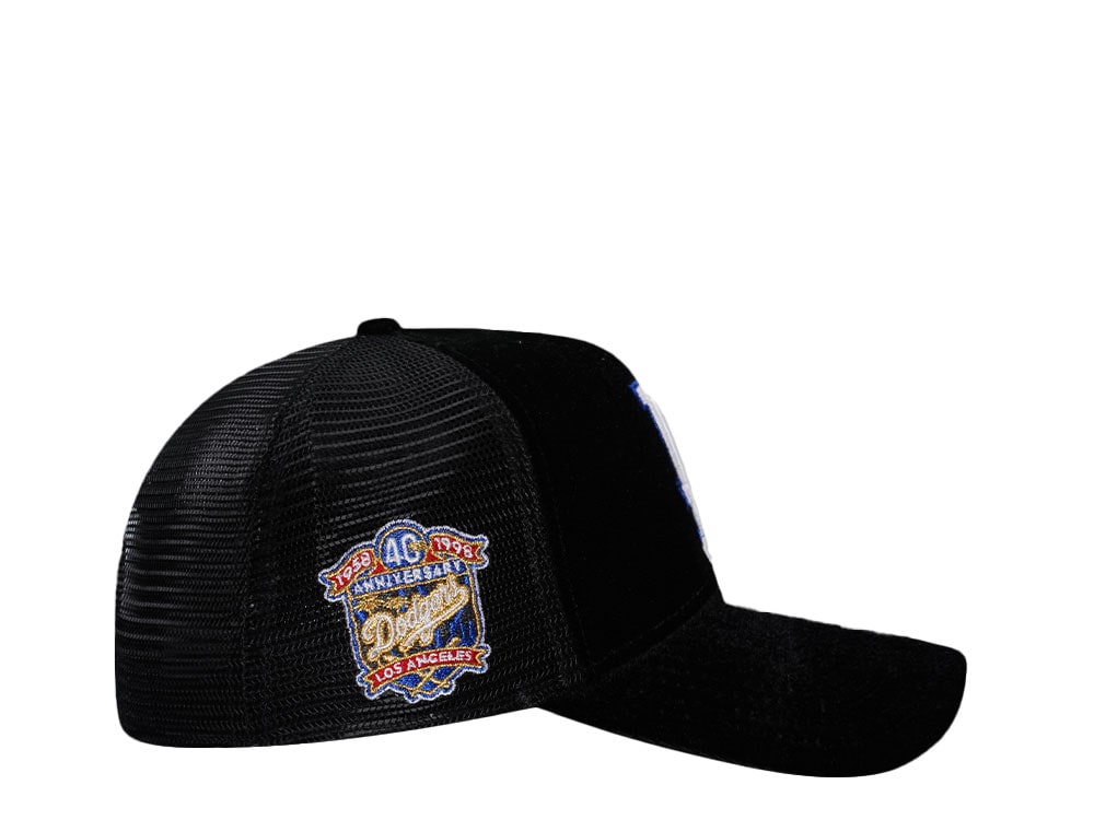 New Era Los Angeles Dodgers 40th Anniversary Black Velvet Trucker Edition 9Forty A Frame Snapback Casquette