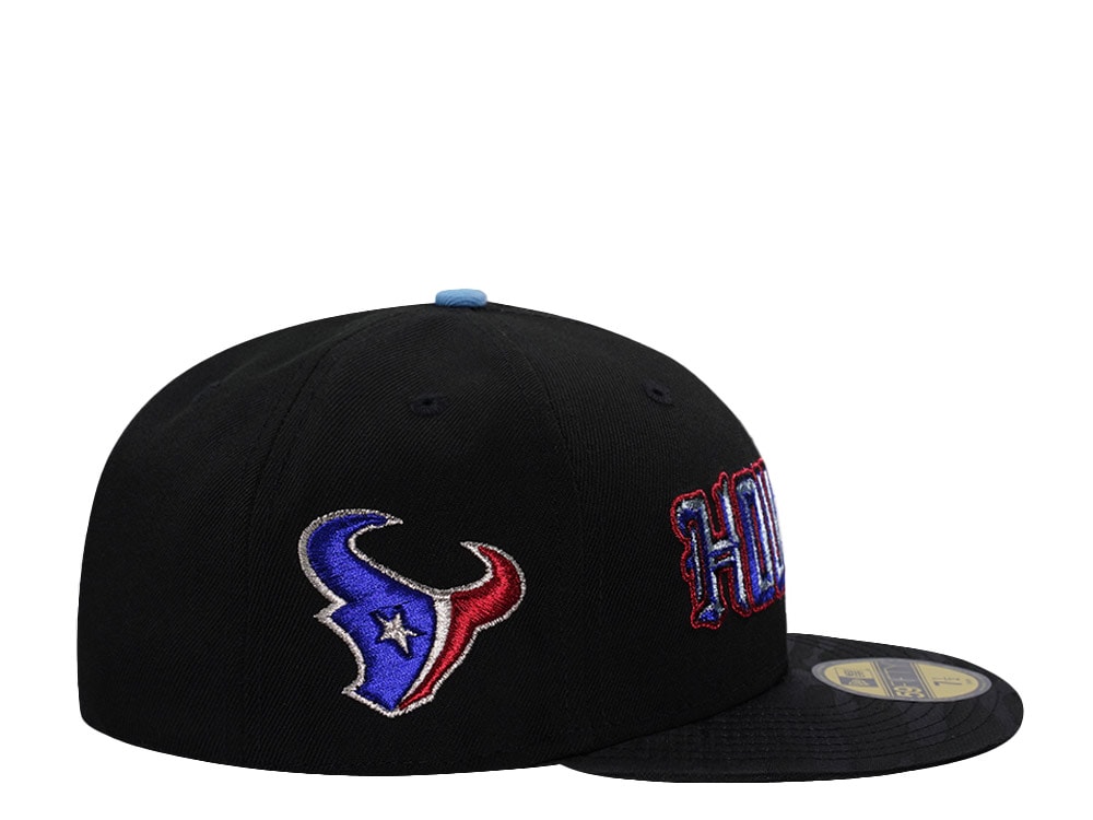New Era Houston Texans Black Metallic Two Tone Edition 59Fifty Fitted Casquette