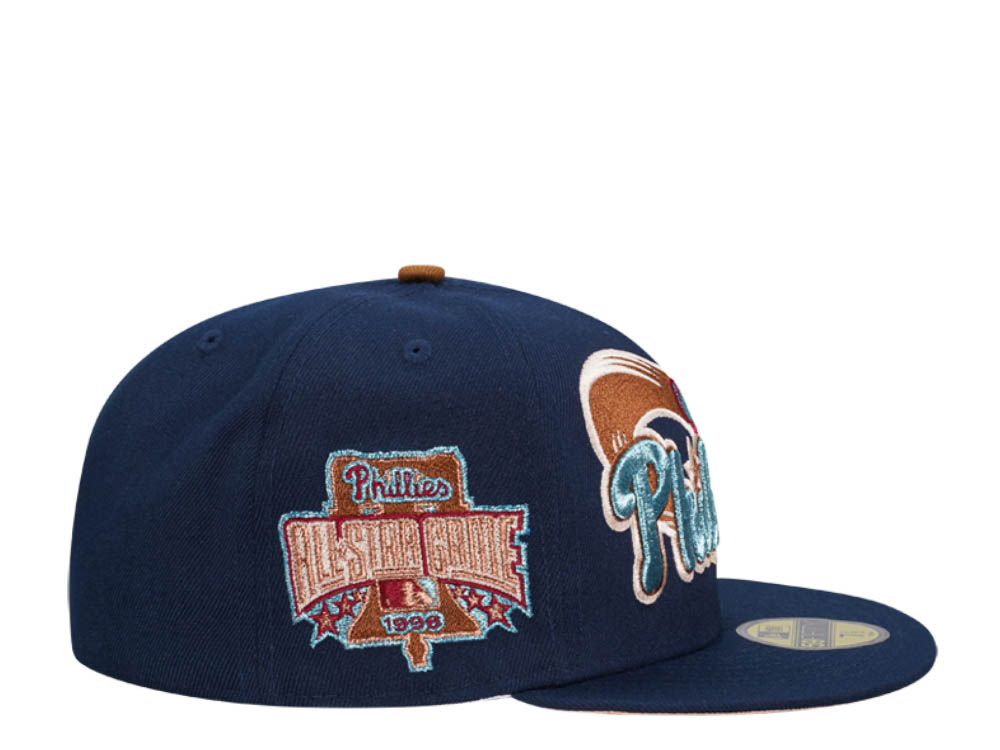 New Era Philadelphia Phillies All Star Game 1998 Ocean Peach Metallic Elite Edition 59Fifty Fitted Casquette