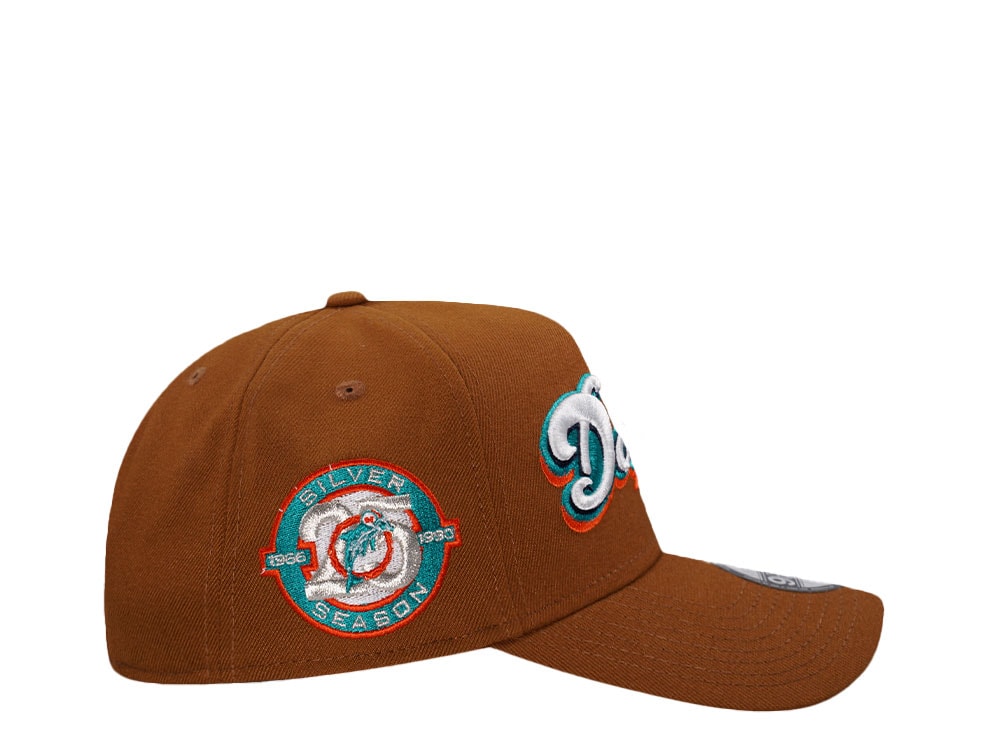 New Era Miami Dolphins 25th Anniversary Bourbon Prime Edition 9Forty A Frame Snapback Casquette