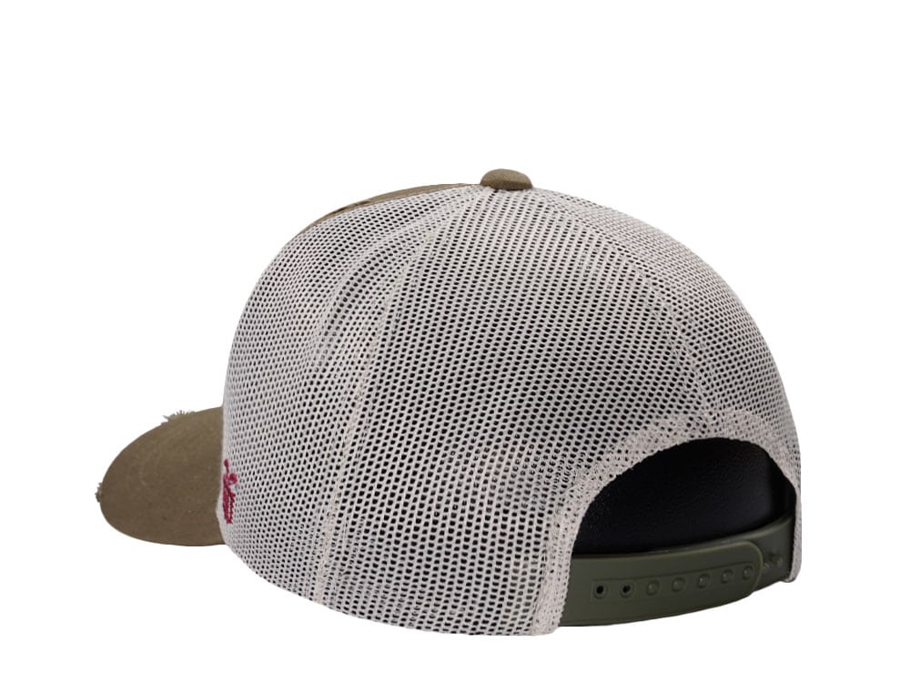 Parallel Union Patch Olive Distressed Edition Trucker Snapback Casquette
