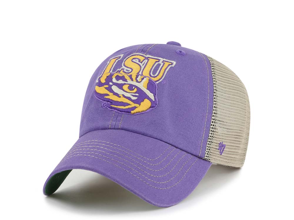 47Brand Louisiana State Tigers LSU Vintage Purple Trucker Clean Up Snapback Casquette