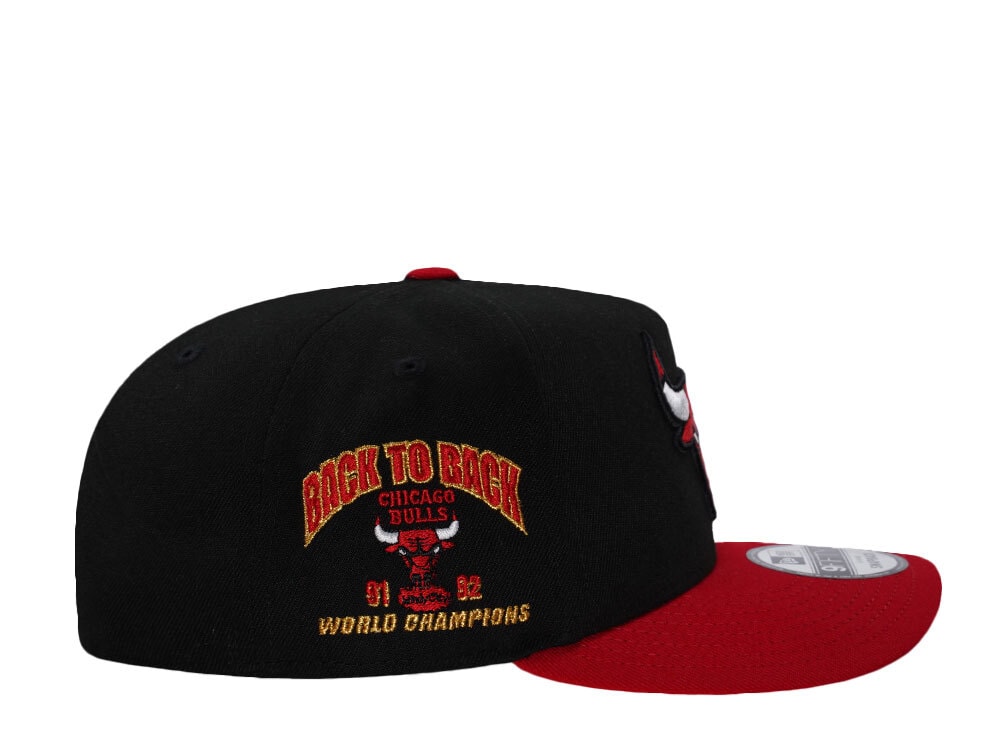 New Era Chicago Bulls Back 2 Back World Champions Black Two Tone Edition 9Fifty A Frame Snapback Casquette