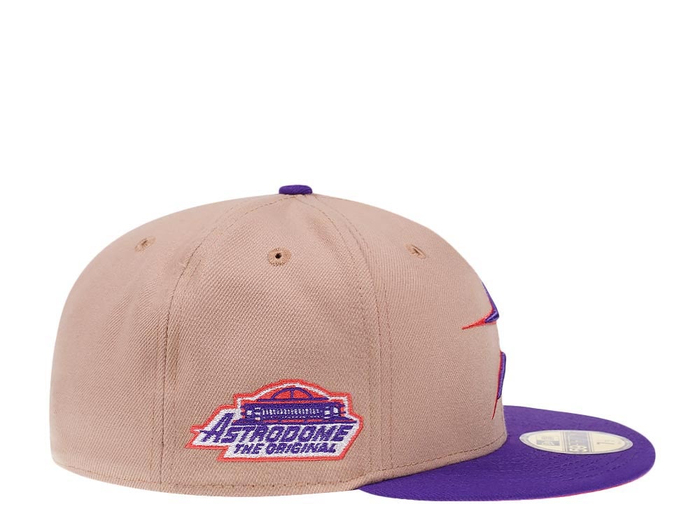 New Era Houston Astros Astrodome Camel Prime Two Tone 59Fifty Fitted Casquette