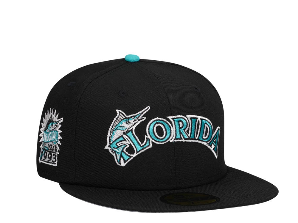 New Era Florida Marlins Inaugural Year 1993 Black Prime Edition 59Fifty Fitted Casquette