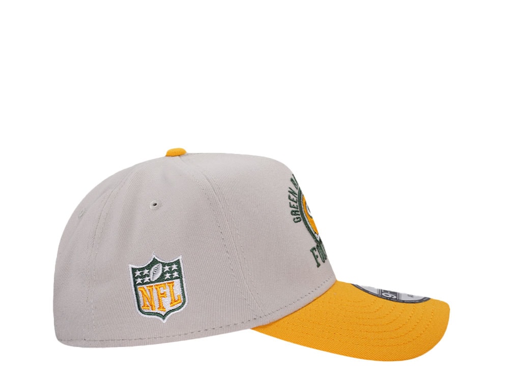 New Era Green Bay Packers Stone Two Tone 9Forty A Frame Snapback Casquette