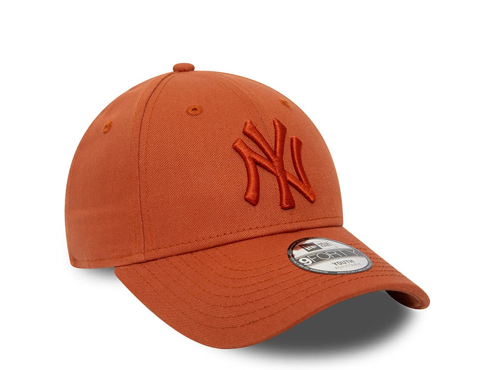 New Era New York Yankees League Essential Kids Brown 9Forty Strapback Casquette