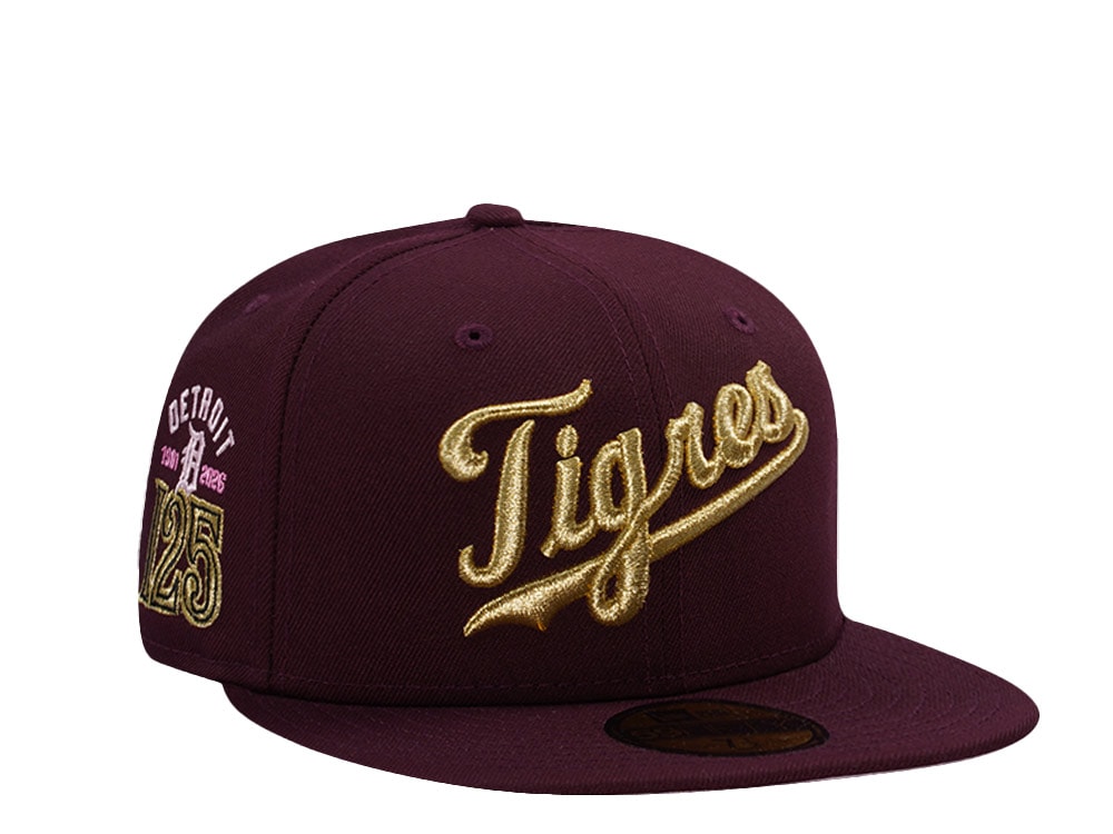 New Era Detroit Tigers 125th Anniverary Maroon Prime Edition 59Fifty Fitted Casquette