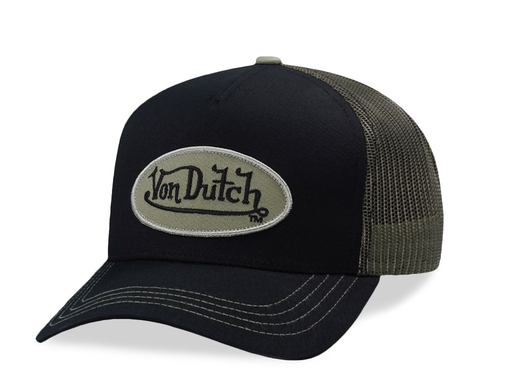 Von Dutch Oval Patch Dark Green Edition Trucker Snapback Casquette