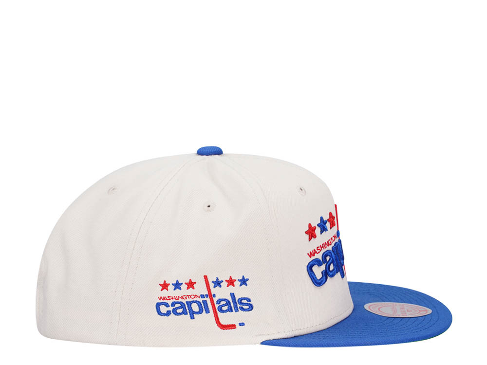 Mitchell & Ness Washington Capitals Vintage Off-White Snapback Casquette