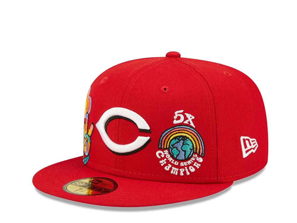 New Era Cincinnati Reds 5x World Series Champions - Red Groovy Edition 59Fifty Fitted Casquette
