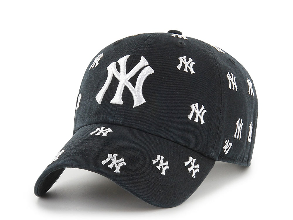 47Brand New York Yankees Black Confetti Edition Clean Up Strapback Casquette