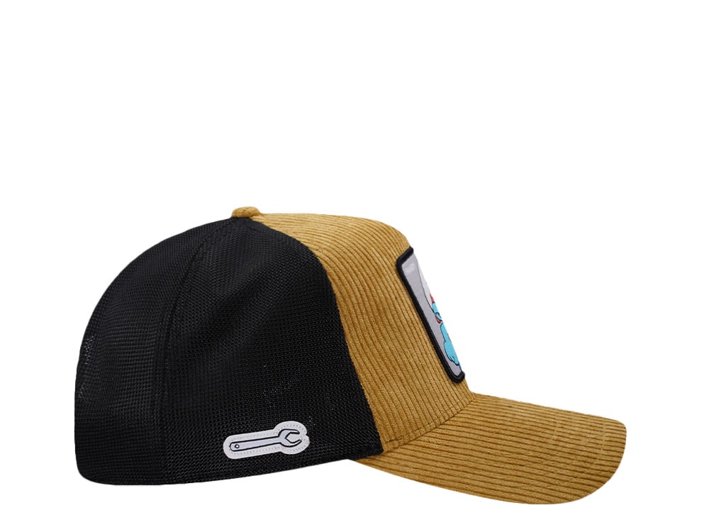 Capslab Square Patch Handy Smurf Brown Cord Trucker Snapback Casquette