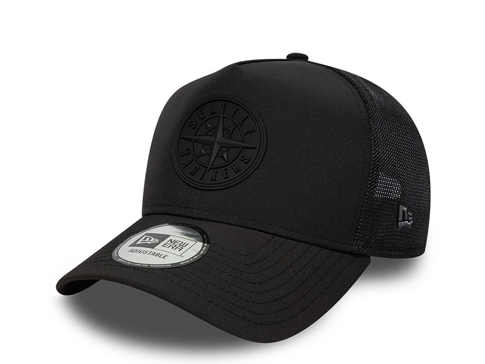 New Era Seattle Mariners Black Edition 9Forty A Frame Trucker Snapback Casquette