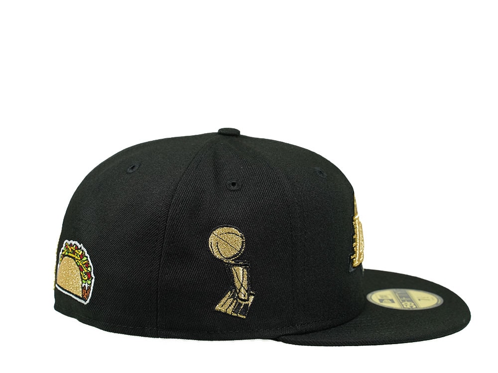 New Era Los Angeles Lakers Black and Gold Icons Edition 59Fifty Fitted Casquette