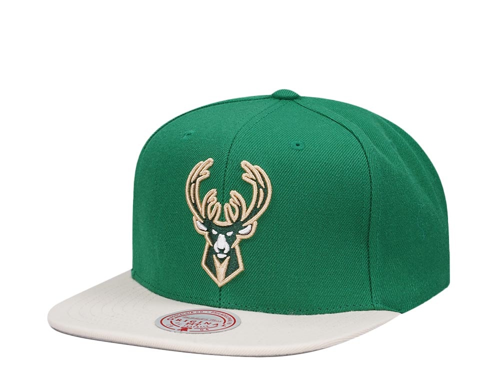 Mitchell & Ness Milwaukee Bucks Team Two Tone 2.0 Snapback Casquette