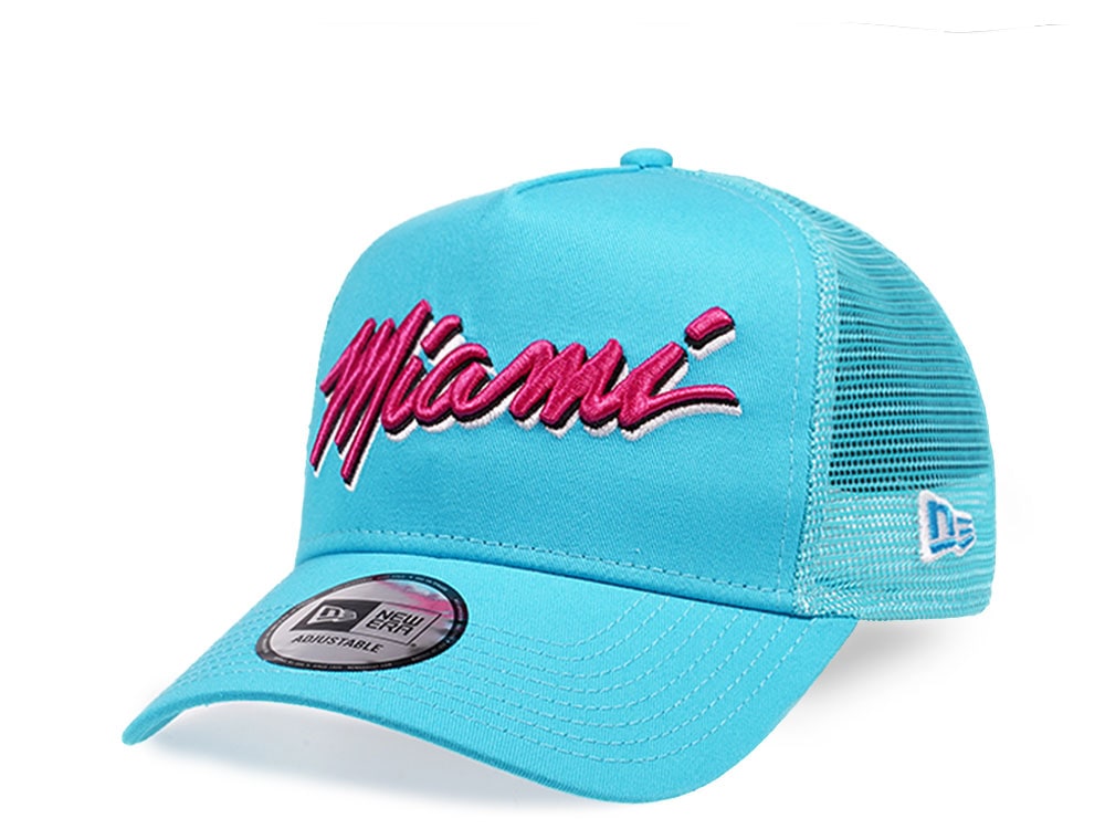 New Era Miami Heat Vice Blue Edition A Frame Trucker Casquette
