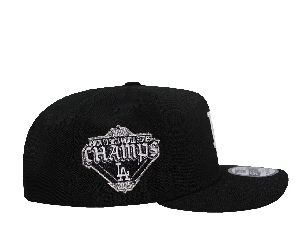 New Era Los Angeles Dodgers  Back to Back World Series Black Classic Edition 9Fifty A Frame Snapback Casquette