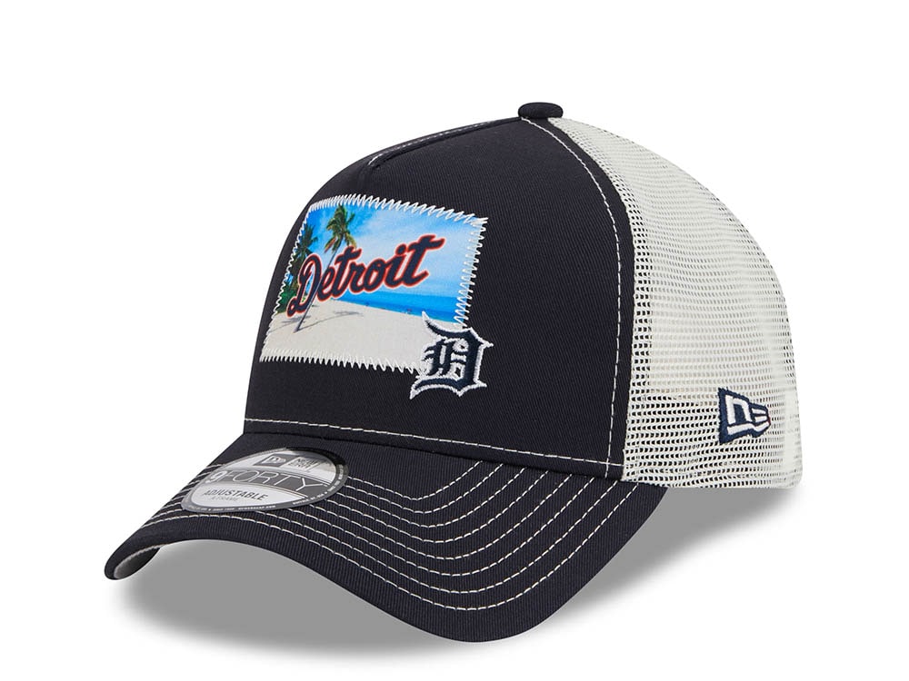 New Era Detroit Tigers M Patch Black 9Forty A Frame Trucker Snapback Casquette
