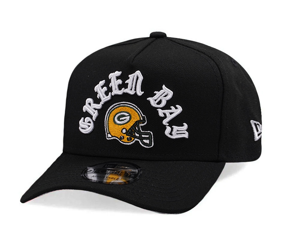New Era Green Bay Packers Helmet Black Prime Edition 9Forty A Frame Snapback Casquette