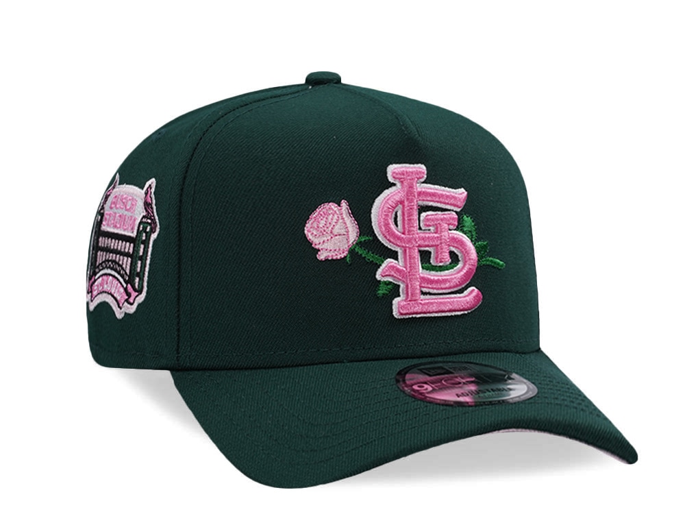 New Era St. Louis Cardinals Bush Stadium Dark Green Prime Edition 9Forty A Frame Snapback Casquette