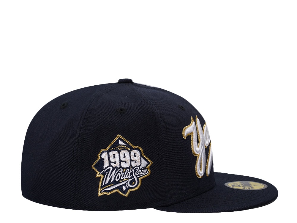 New Era New York Yankees World Series 1999 Navy Gold Edition 59Fifty Fitted Casquette