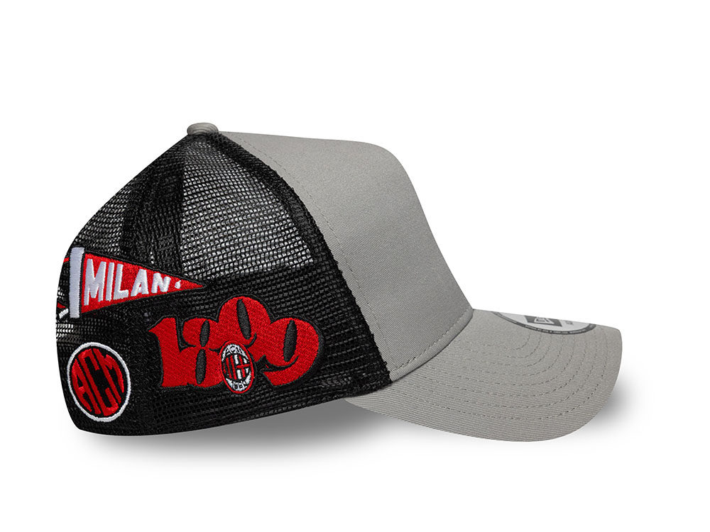New Era AC Milan Patch Grey 9Forty A Frame Trucker Snapback Casquette