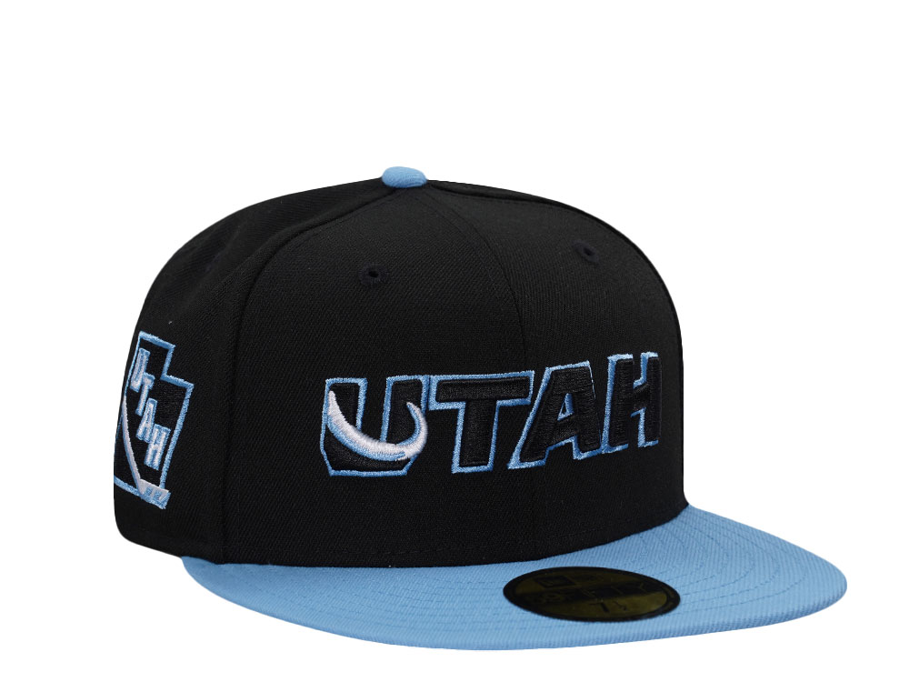 New Era Utah Mammoth Metallic Sky Blue Two Tone Edition 59Fifty Fitted Casquette