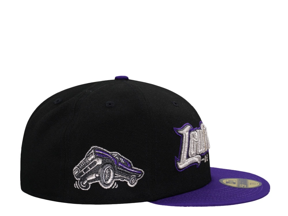 New Era Fresno Grizzlies Lowriders Black Purple Two Tone Edition 59Fifty Fitted Casquette