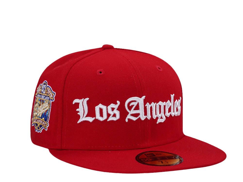 New Era Los Angeles Dodgers 40th Anniversary Scarlet Red Prime Edition 59Fifty Fitted Casquette