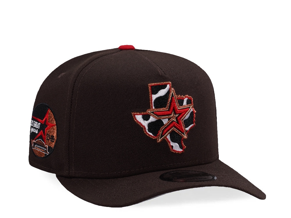New Era Houston Astros 35th Anniversary Burnt Wood Prime Edition 9Fifty A Frame Snapback Casquette