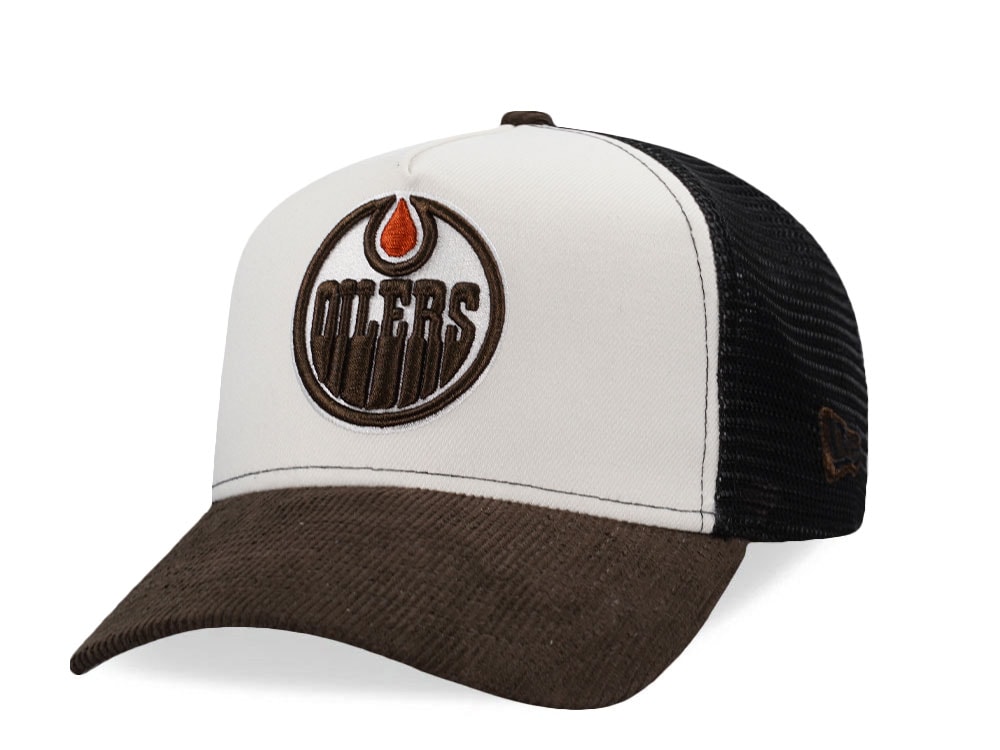New Era Edmonton Oilers Creme Two Tone Edition 9Forty A Frame Trucker Snapback Casquette