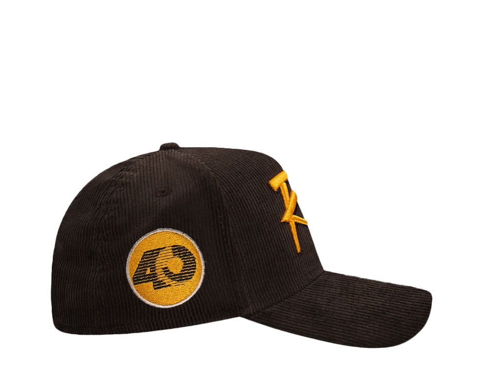 New Era Los Angeles Rams 40th Anniversary Walnut Corduroy Edition 9Forty A Frame Snapback Casquette