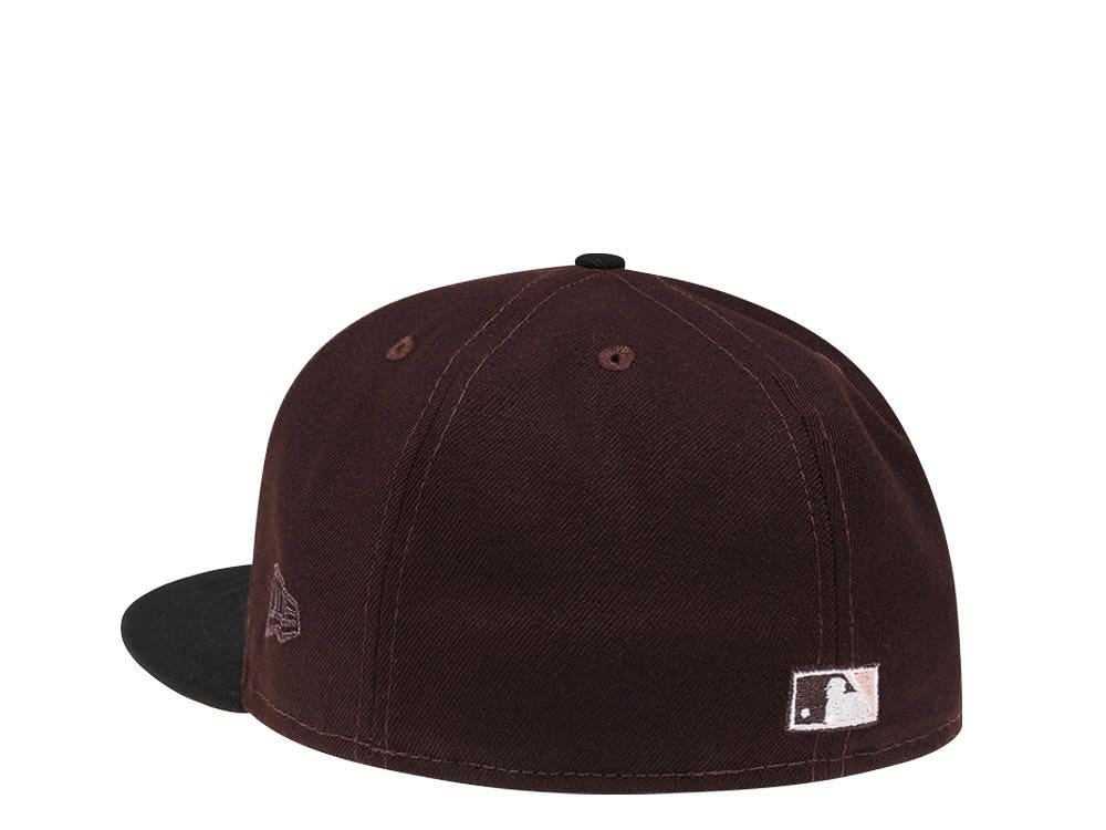 New Era Atlanta Braves World Series 1995 Dark Chocolate Peach Two Tone Edition 59Fifty Fitted Casquette
