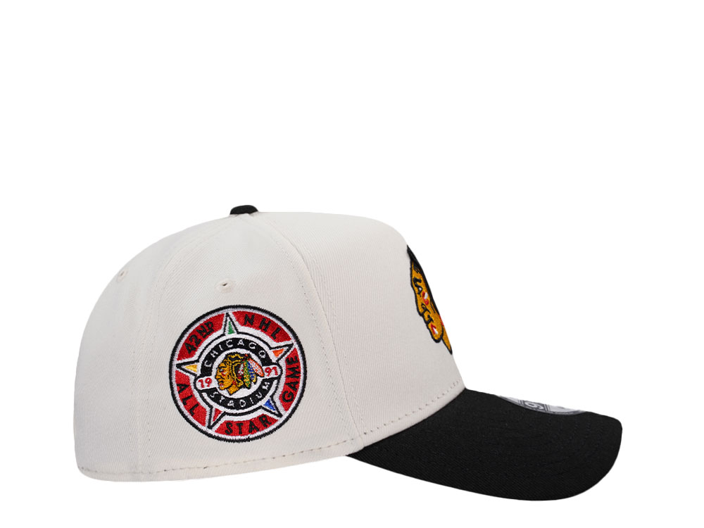 New Era Chicago Blackhawks All Star Game 1991 Chrome Two Tone Edition 9Forty A Frame Snapback Casquette