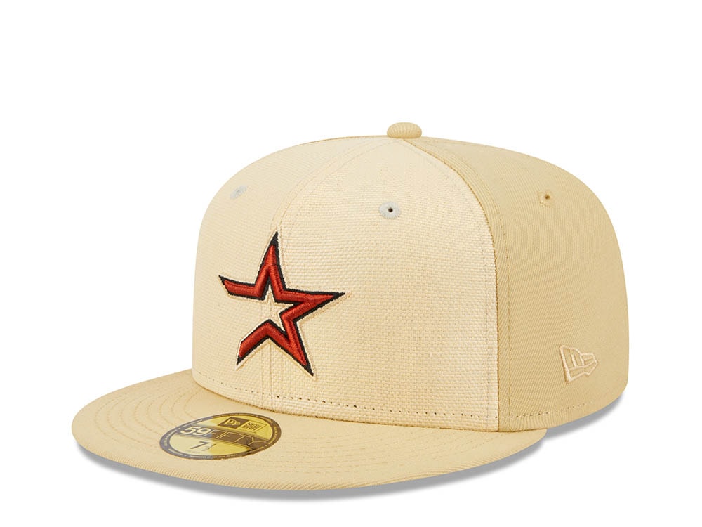 New Era Houston Astros 45th Anniversary Raffia Front Vegas Gold Edition 59Fifty Fitted Casquette