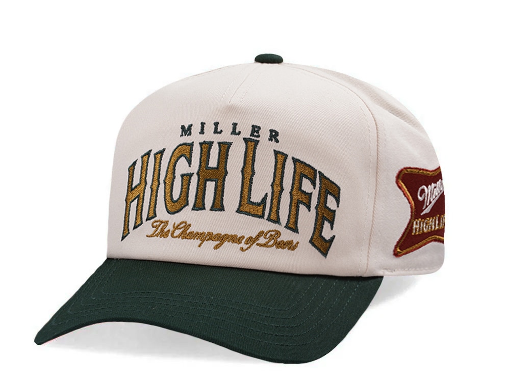 American Needle Miller High Life Ivory Roscoe Edition Snapback Casquette