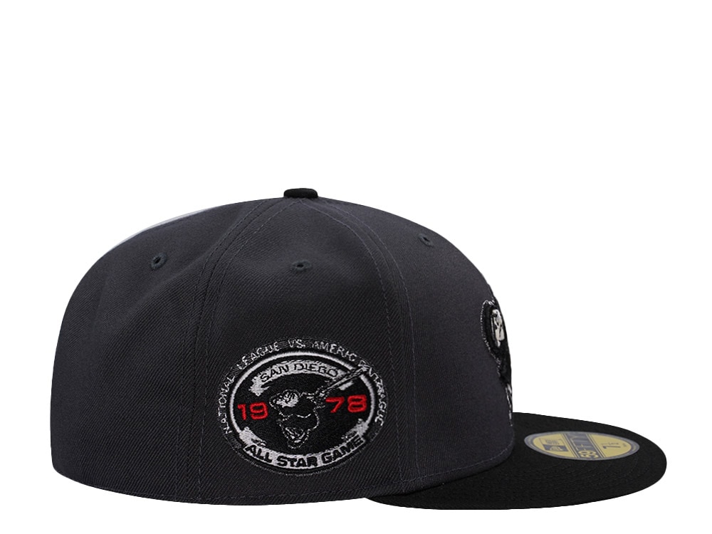 New Era San Diego Padres All Star Game 1978 Anthracite Two Tone Horror Edition 59Fifty Fitted Casquette