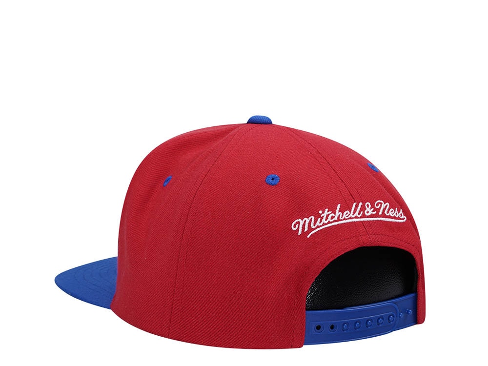Mitchell & Ness Philadelphia 76ers Transcript Red Two Tone Snapback Casquette