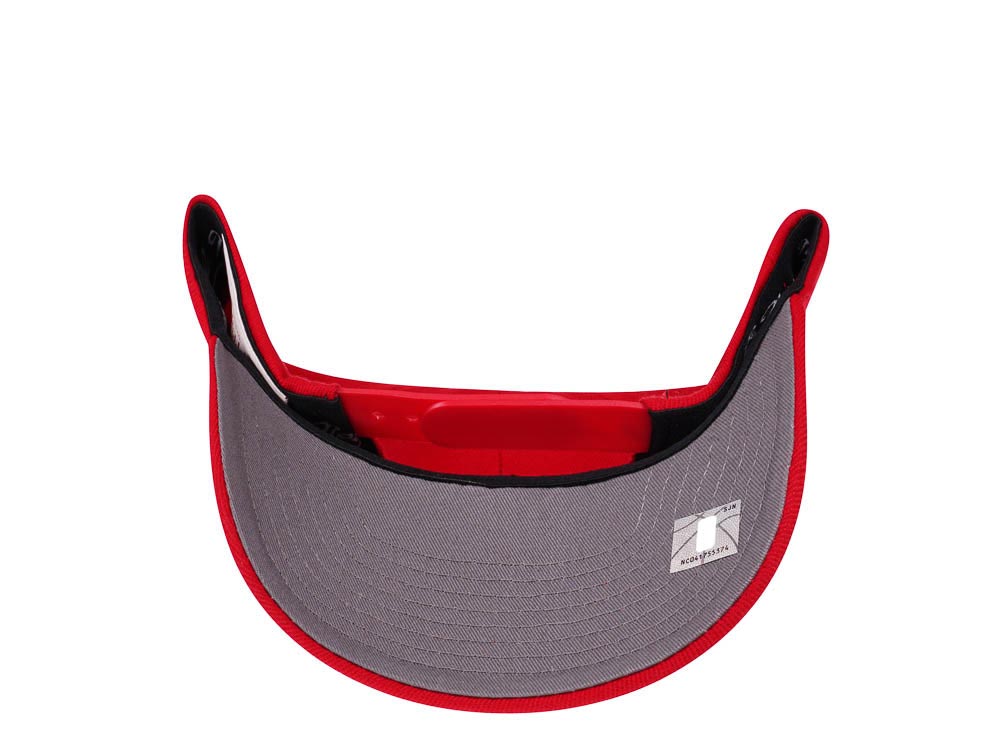 Mitchell & Ness Atlanta Hawks Team Ground Red Line Solid Flex Snapback Casquette