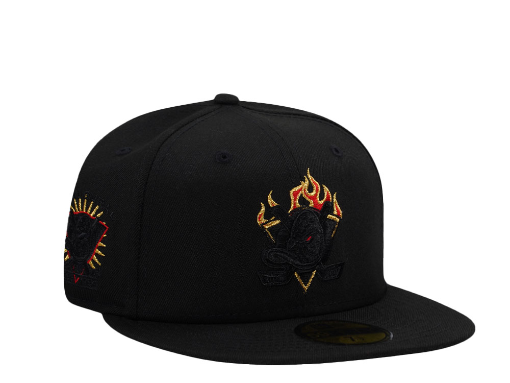 New Era Anaheim Ducks Inaugural Season Black Out Fire Edition 59Fifty Fitted Casquette