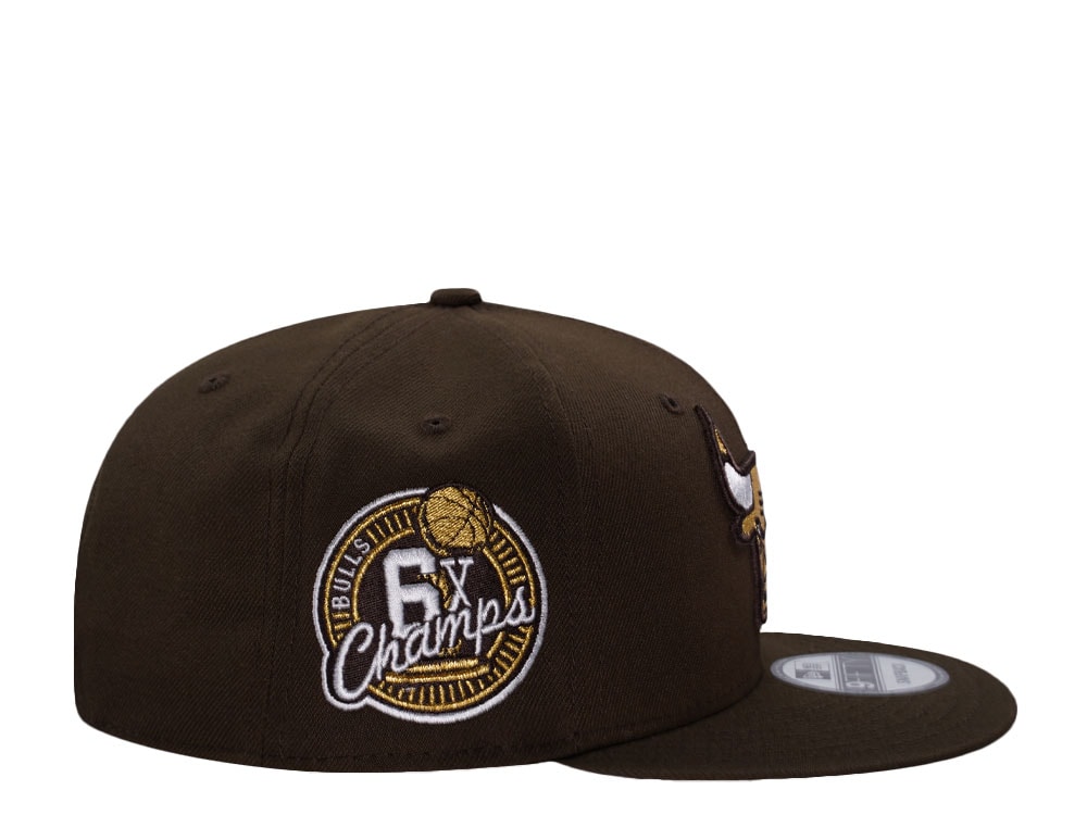 New Era Chicago Bulls 6x Champs Brown Prime Edition 9Fifty Snapback Casquette