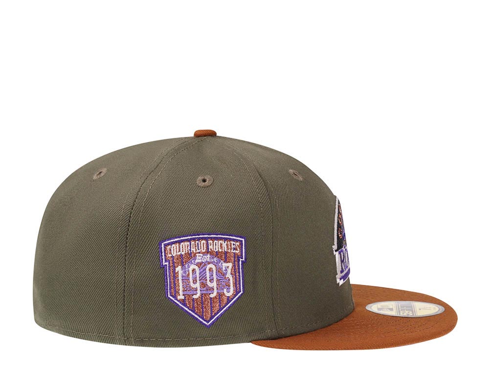 New Era Colorado Rockies 1993 Copper Olive Two Tone Prime Edition 59Fifty Fitted Casquette