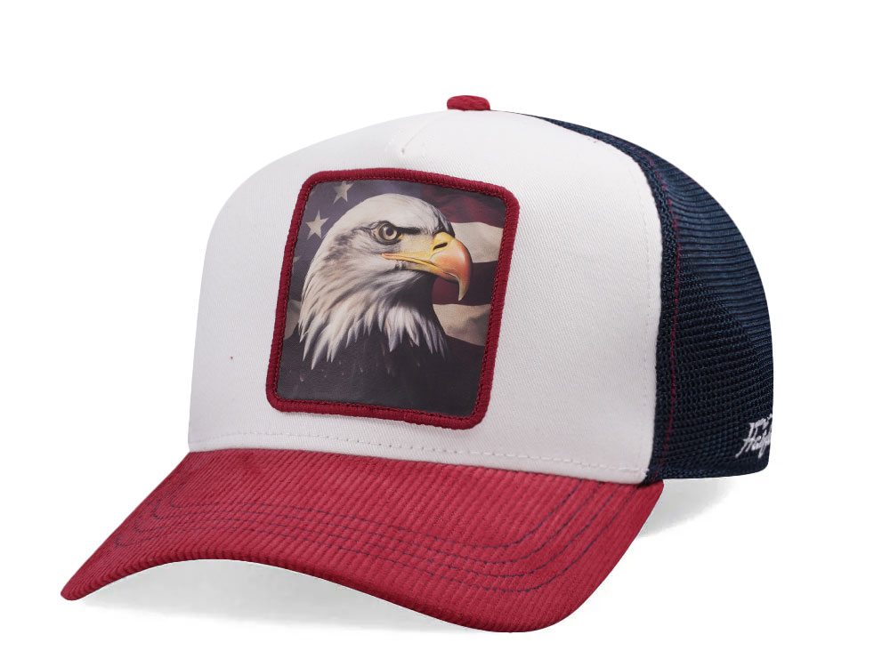 Hatfield Royal Eagle White Red Trucker Snapback Casquette
