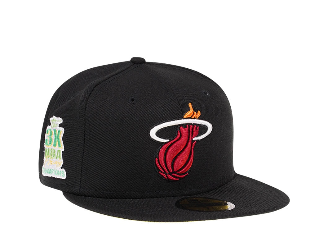 New Era Miami Heat Citruspop Patch The 3x NBA Finals Champions 59fifty Fitted Casquette