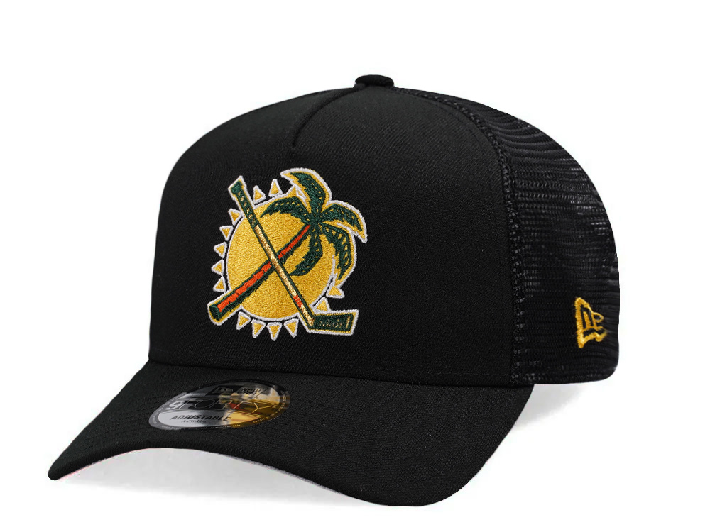 New Era Florida Panthers Black Prime Edition 9Forty A Frame Trucker Snapback Casquette