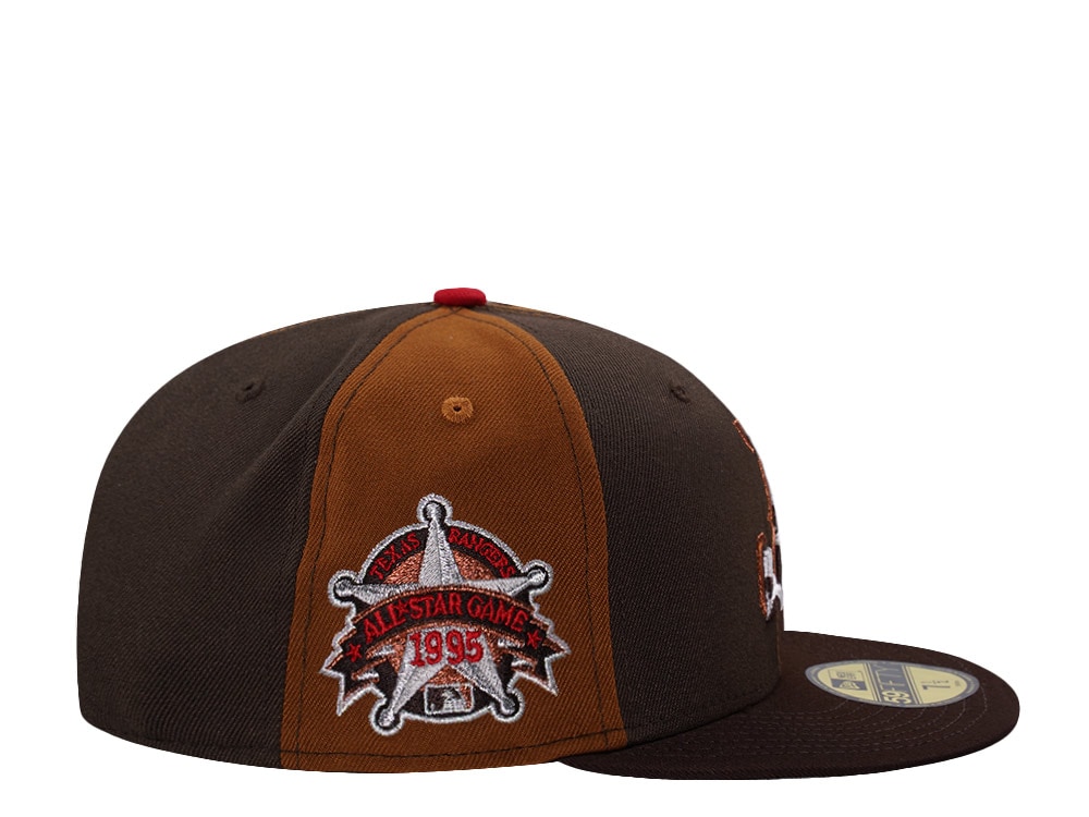 New Era Texas Rangers All Star Game 1995 Brown Pinwheel Edition 59Fifty Fitted Casquette