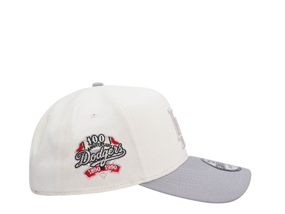 New Era Los Angeles Dodgers 100th Anniversary Chrome Metallic Two Tone Edition 9Forty A Frame Snapback Casquette