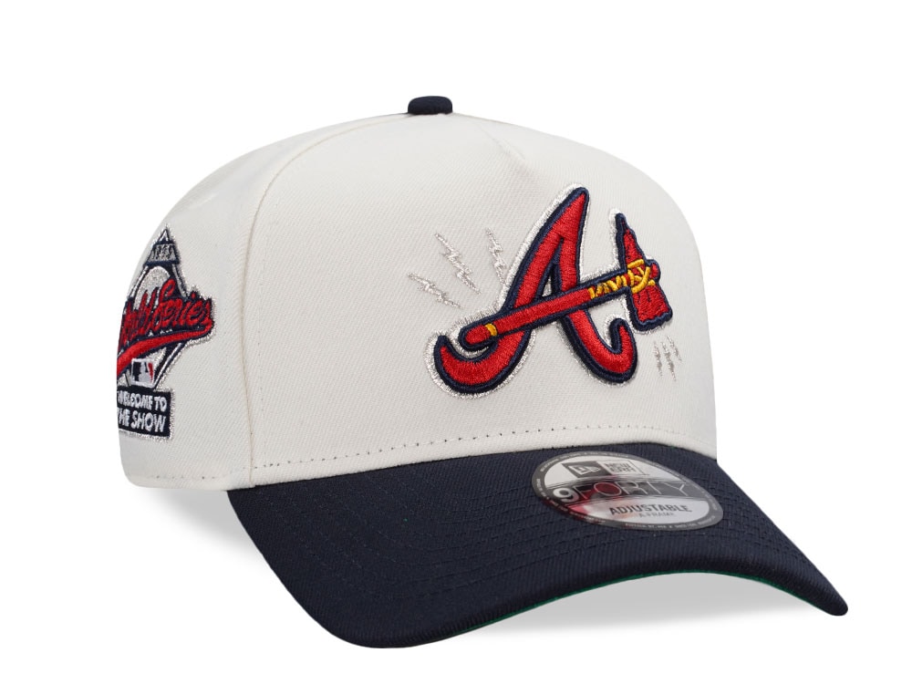 New Era Atlanta Braves World Series 1995 Electric Chrome Two Tone Edition 9Forty A Frame Snapback Casquette